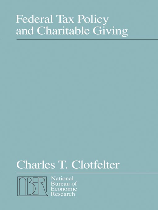 Cover image for Federal Tax Policy and Charitable Giving